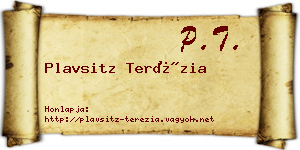 Plavsitz Terézia névjegykártya